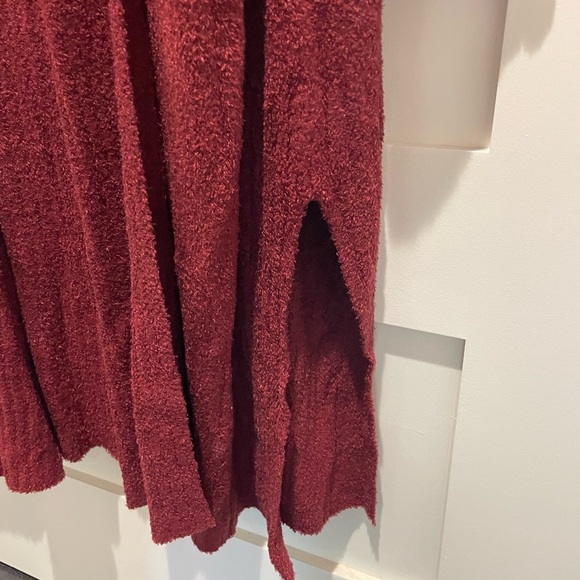Barefoot Dreams Maroon Long Cardigan with pockets - Picture 4 of 10
